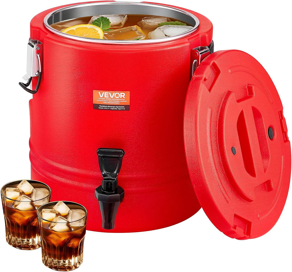 VEVOR Insulated Beverage Dispenser, 3 Gal/11.4L Thermal Hot and Cold Drink