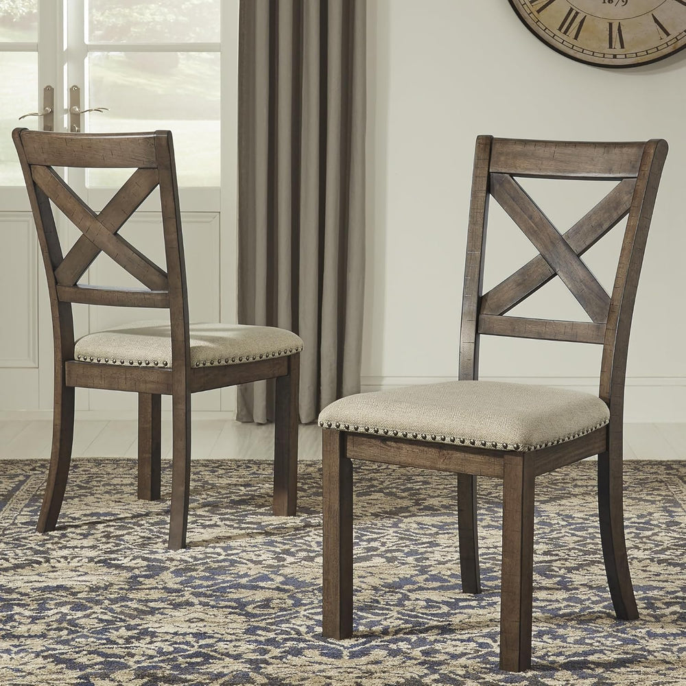 Signature Design by Ashley Moriville Modern Farmhouse 19" Upholstered Di...