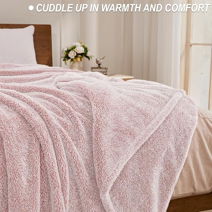 Exclusivo Mezcla Plush Fuzzy Fleece Bed Blanket King Size, Super Soft, Fluffy - Image 5