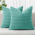 MIULEE Pack of 2 Corduroy Decorative Throw Pillow Covers 18x18 Inch Soft Boho by MIULEE