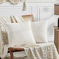 Fancy Homi 2 Packs Cream White Decorative Throw Pillow Covers 20x20 Inch by Fancy+Homi