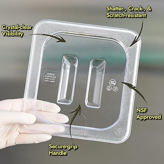 CURTA 6-Pack 1/6 Size 6" Deep NSF Polycarbonate Food Pans - Image 7
