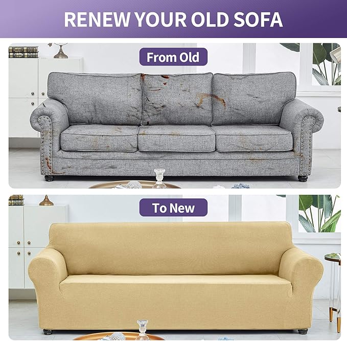 Joccun Stretch Couch Cover Slipcovers, 1-Piece Sofa Covers - Image 6