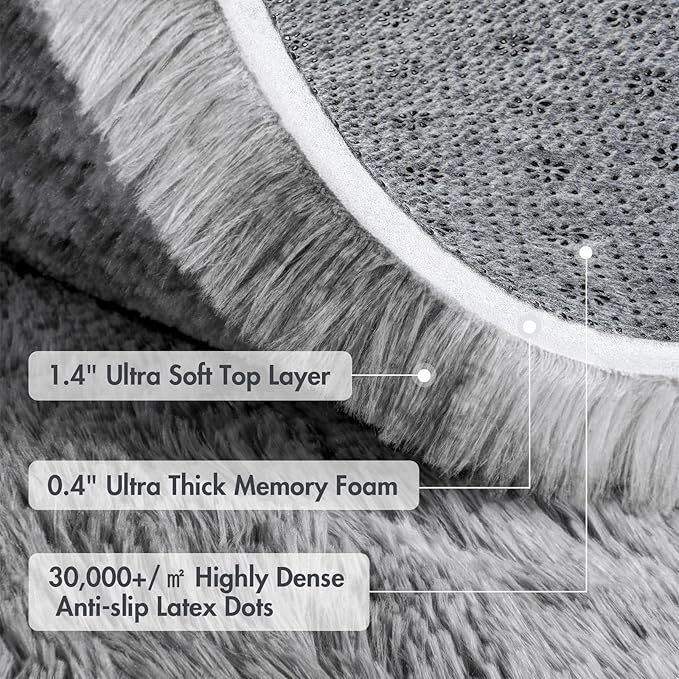 9x12 Ft Extra Large Shag Rugs for Living Room, Tie Dyed Ultra Soft Fluffy Furry - Image 8