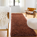 ONASAR Brown Runner Rugs for Bedroom Living Room, Fluffy 2x6 Bedside Hallway by ONASAR