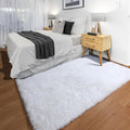 ONASAR White Area Rugs for Bedroom Living Room, Fluffy 4x6 Soft Shag Plush by ONASAR