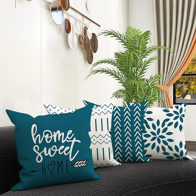 YCOLL Pillow Covers 20x20 Set of 4, Modern Sofa Throw Pillow Cover, Decorative - Image 2