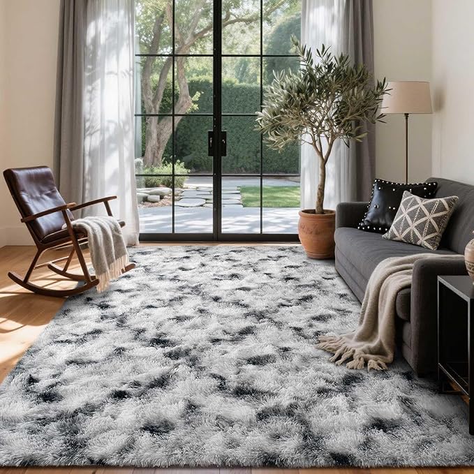6x9 Ft Large Shag Rugs for Living Room Decor, Tie-Dyed Ultra Soft Fluffy Furry - Image 2