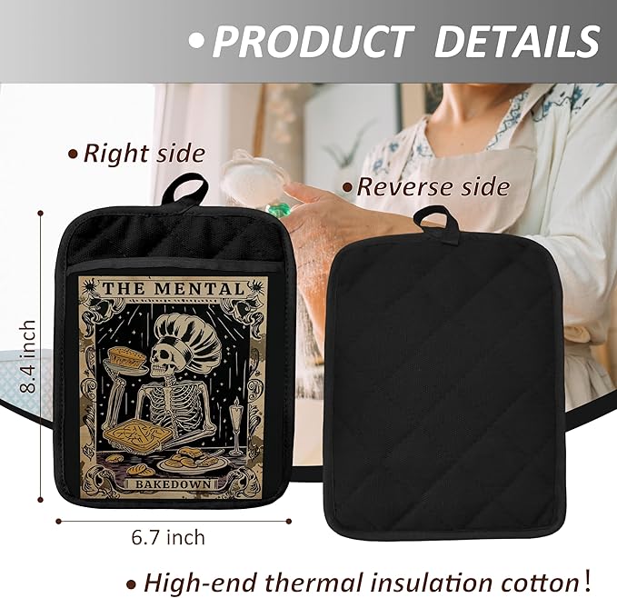 Gothic Skeleton Pot Holders - Image 2