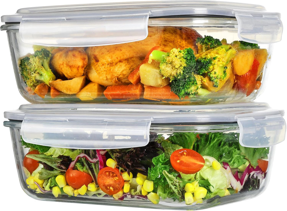 Vtopmart 2Pack 2260ml/ 76.4oz Large Glass Storage Containers
