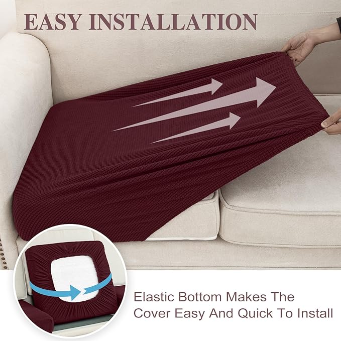 Couch Cushion Cover Seat Cushion Cover Stretch Armchair Cover Separate - Image 5