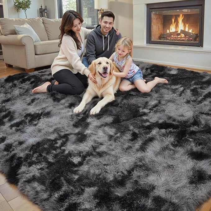 8x10 Area Rugs for Living Room Bedroom, Large Area Rug Shag Shaggy Carpet Soft - Image 2