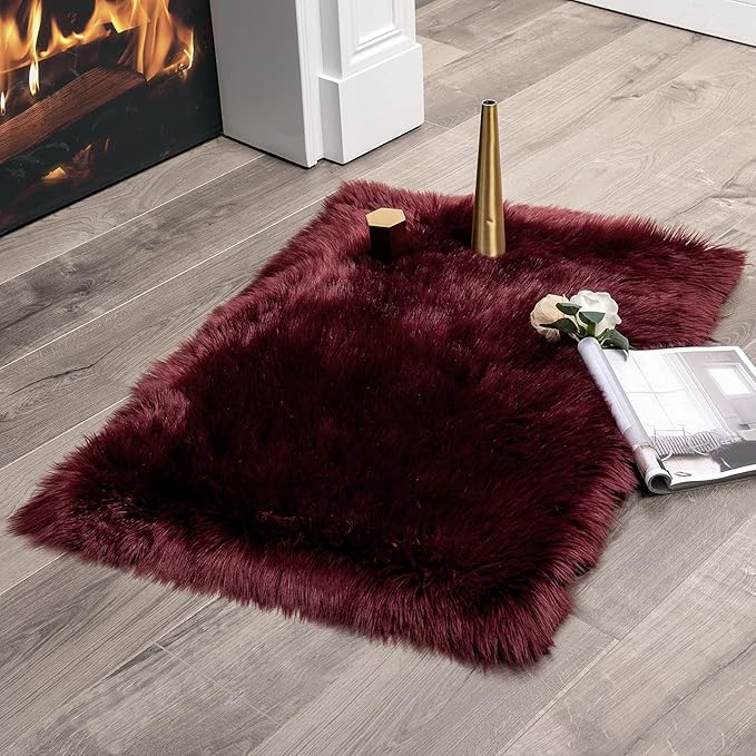 MIULEE Fluffy Rug Soft Shaggy Faux Fur Area Rug Luxury Plush Rectangle Carpet by MIULEE