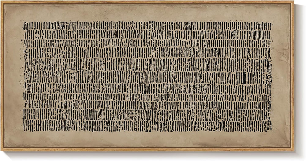 Large Framed Wabi Sabi Abstract Wall Art for Living Room, 60x30 Inch