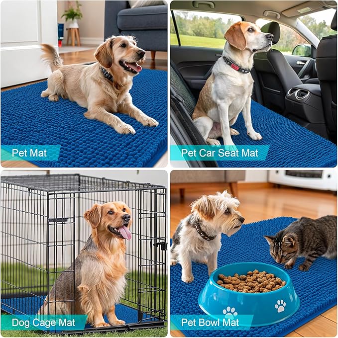 OLANLY Dog Door Mat for Muddy Paws 24x16, Absorbs Moisture and Dirt, Absorbent - Image 7