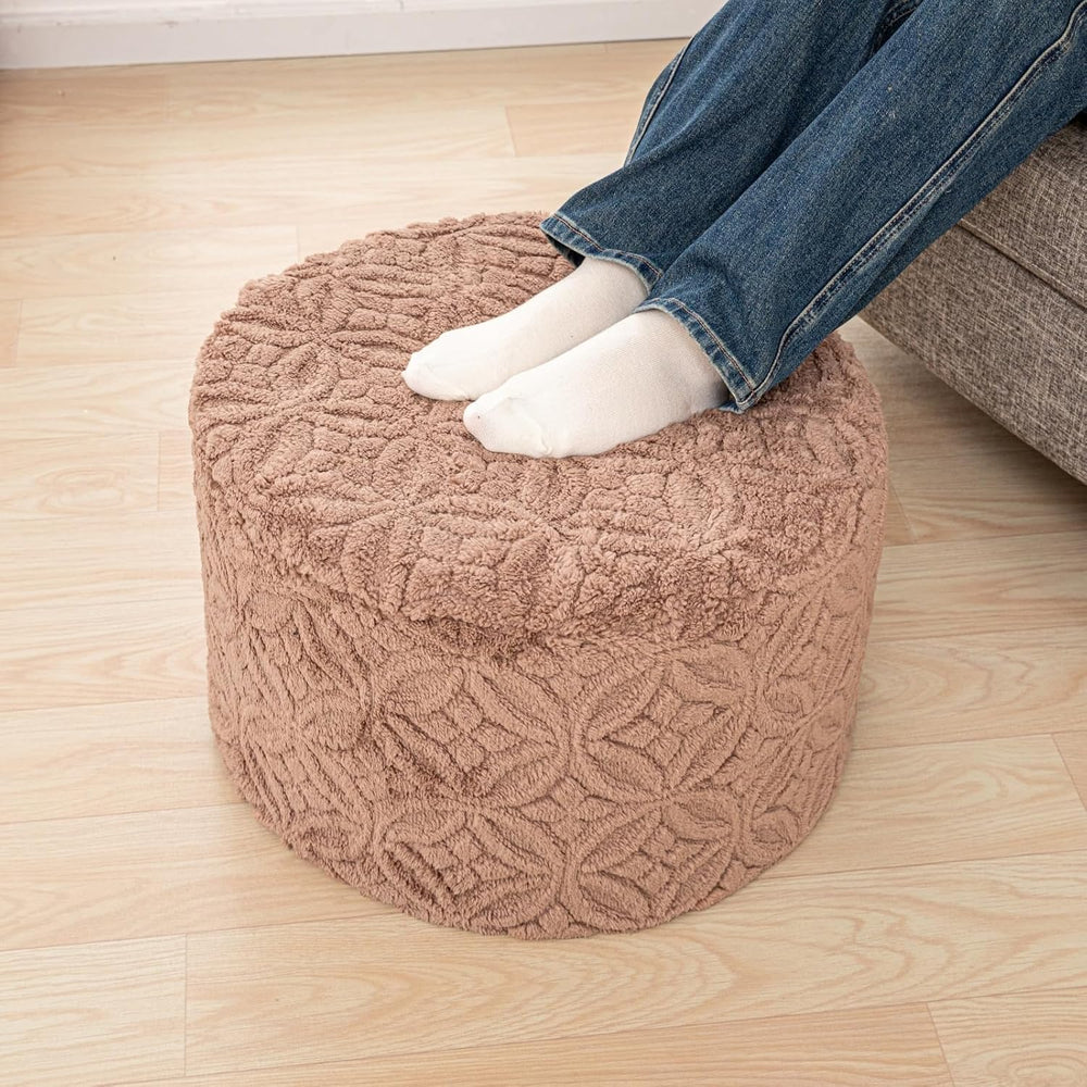 Functional Ottoman Pouf – Ergonomic Ottoman Foot Rest for Couch (Coffee, 20x2...