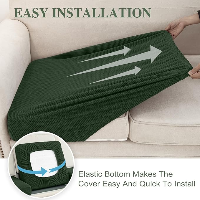 Couch Cushion Cover Seat Cushion Cover Stretch Armchair Cover Separate - Image 5