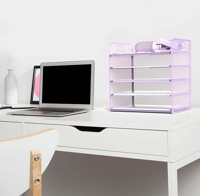 Letter Tray Paper Organizer 5-Tier Desk Organizer File Organizer Paper Holder - Image 4