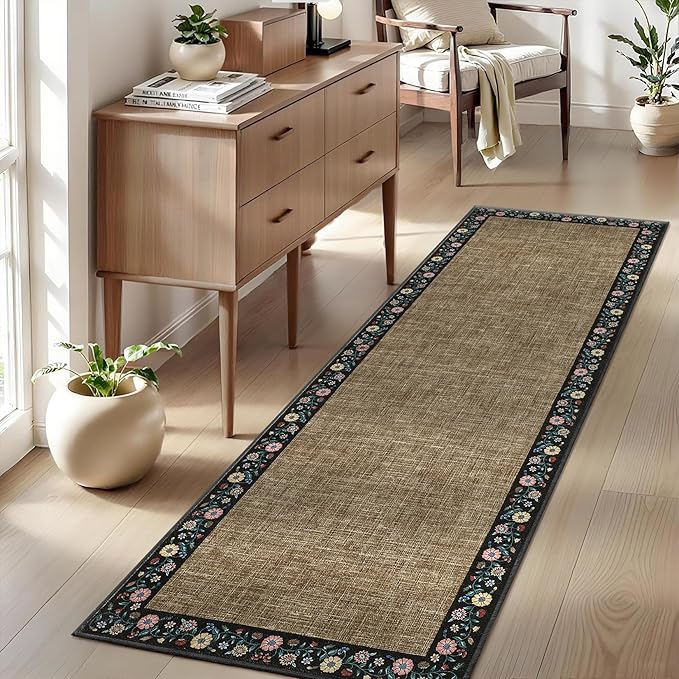 GarveeHome 4x6 Area Rugs for Bedroom Living Room Machine Washable Rugs Floral - Image 2