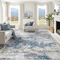 8x10 Area Rugs for Living Room, Washable Modern Abstract Large Area Rug Neutral by XLUEZ