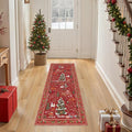 UERMEI Christmas Runner Rug for Hallway: 2x6 Neutral Modern Festive Low Pile by UERMEI