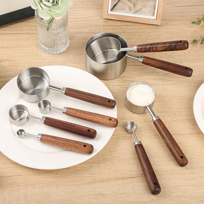 Measuring Cups and Spoons Set 8, 18/8 Stainless Steel Measuring Cups and Spoons - Image 8