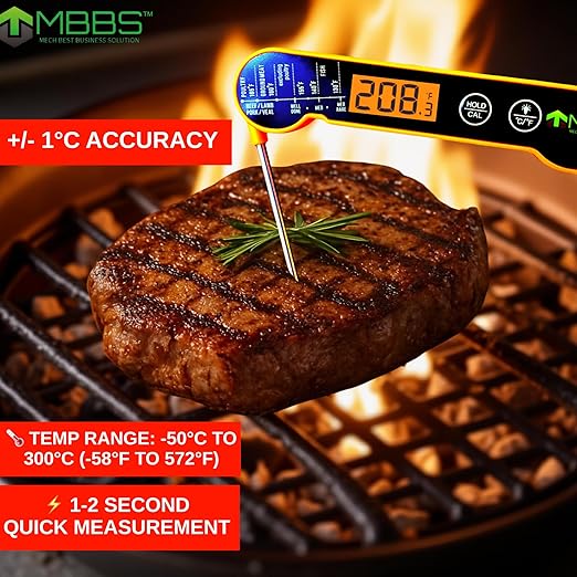Instant Read Meat Thermometer for Cooking | Waterproof IP66 & Ultra Fast | - Image 2
