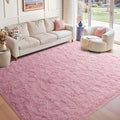 8x10 Ft Extra Large Pink Rugs for Living Room Girls, Shag Fluffy Area Rug for by Cuzwlovita