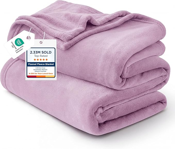 Bedsure GentleSoft Fleece Blanket Twin Size Lilac by BEDSURE