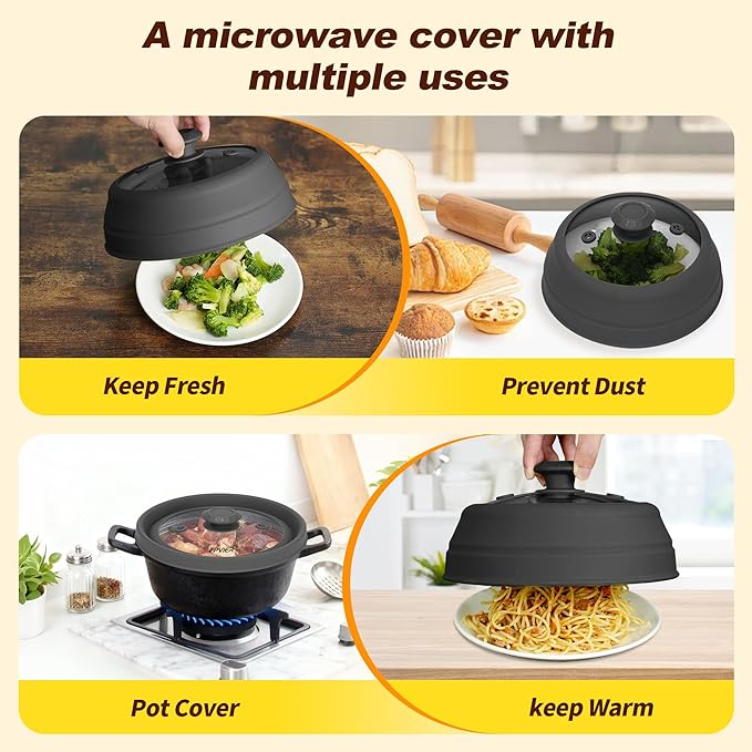 Microwave Splatter cover, Glass Microwave Cover - Image 6