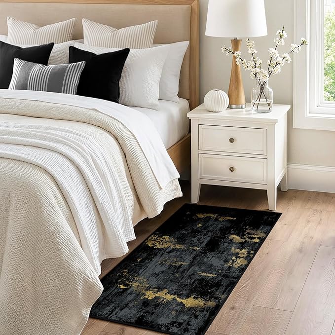 Washable Area Rugs 2'x4' Non-Slip Modern Abstract Soft - Image 2