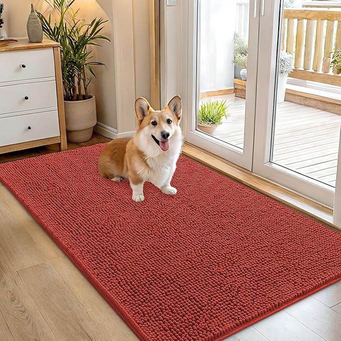 OLANLY Dog Door Mat for Muddy Paws 54x32, Absorbs Moisture and Dirt, Absorbent by OLANLY