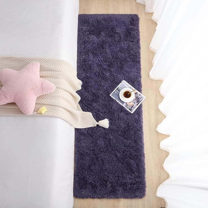 Chicrug Soft Runner Rug for Bedroom Living Room Plush Fluffy Rug 2x6 Feet - Image 4