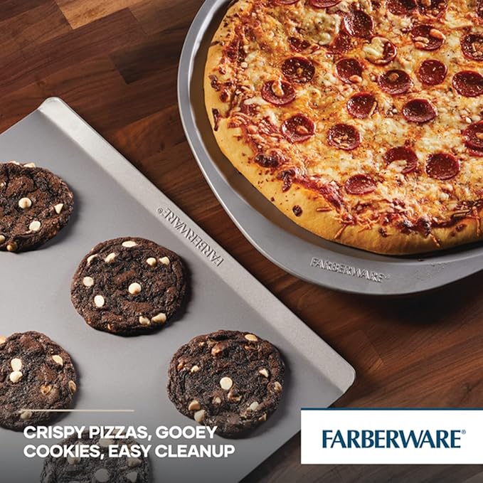 Farberware GoldenBake Nonstick Baking Sheet and Pizza Crisper Pan Set, 2 Piece - Image 6