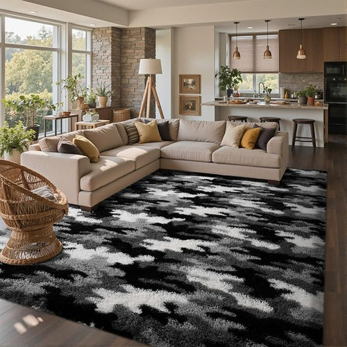 6x9 Ft Large Shag Rugs for Living Room Decor, Tie-Dyed Ultra Soft Fluffy Furry - Image 2