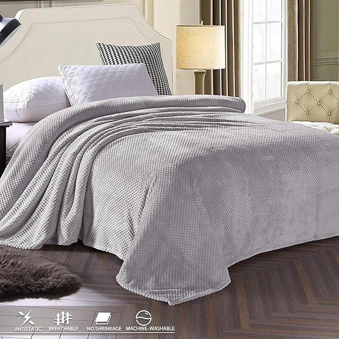 Exclusivo Mezcla Fleece Bed Blanket King Size, Super Soft and Warm Blankets - Image 3
