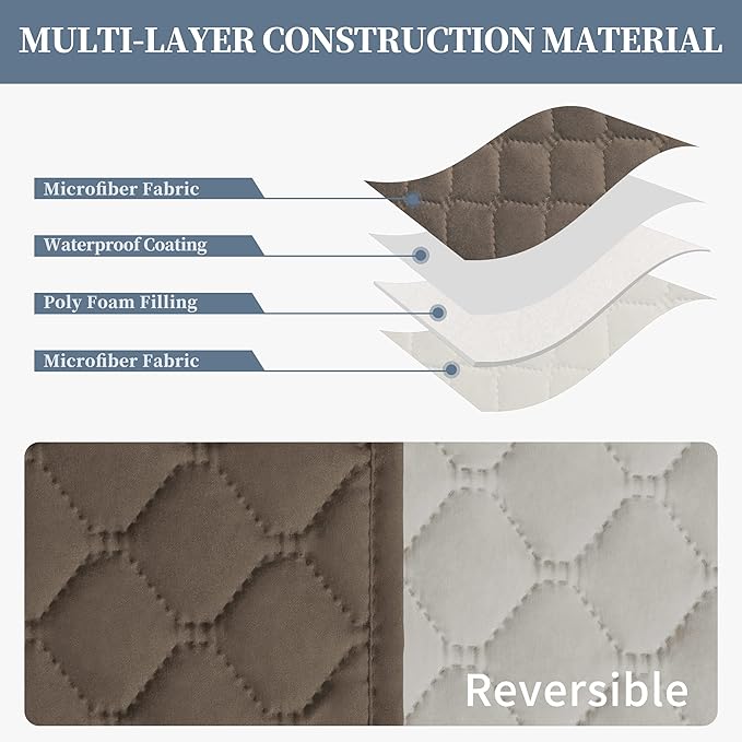 ISSUNTEX Double Protection 100% Waterproof Sofa Covers - Image 4