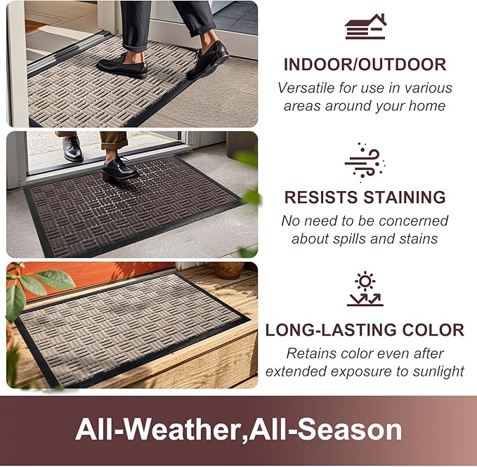 Mibao Front Door Mat, Heavy Duty Durable Welcome Mat - Image 5