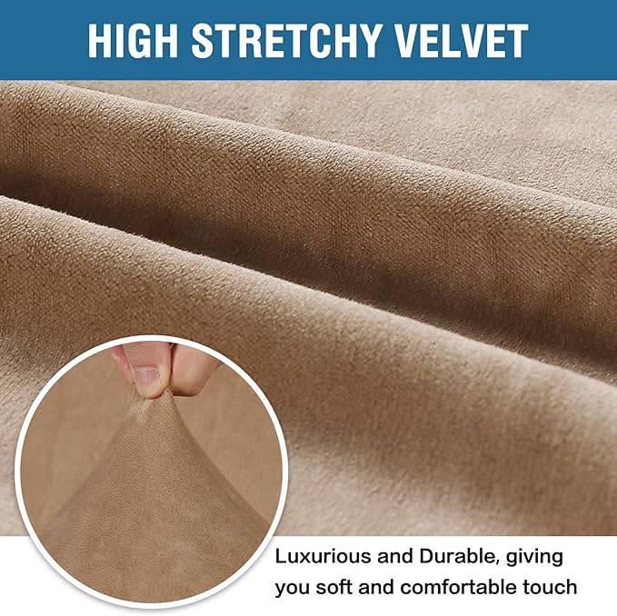 H.VERSAILTEX Stretch Velvet Loveseat Covers - Image 3