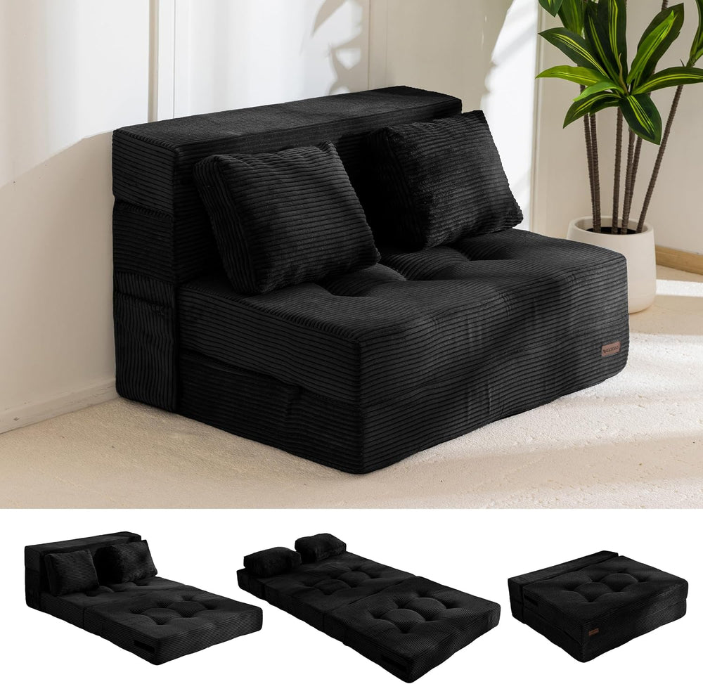 MAXYOYO Convertible Sofa Bed, Fold Out Sofa Couch with Pillow for Adults