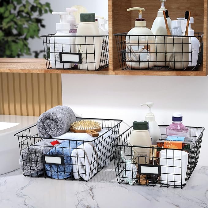 8 Set, Extra Large Wire Baskets - Image 4