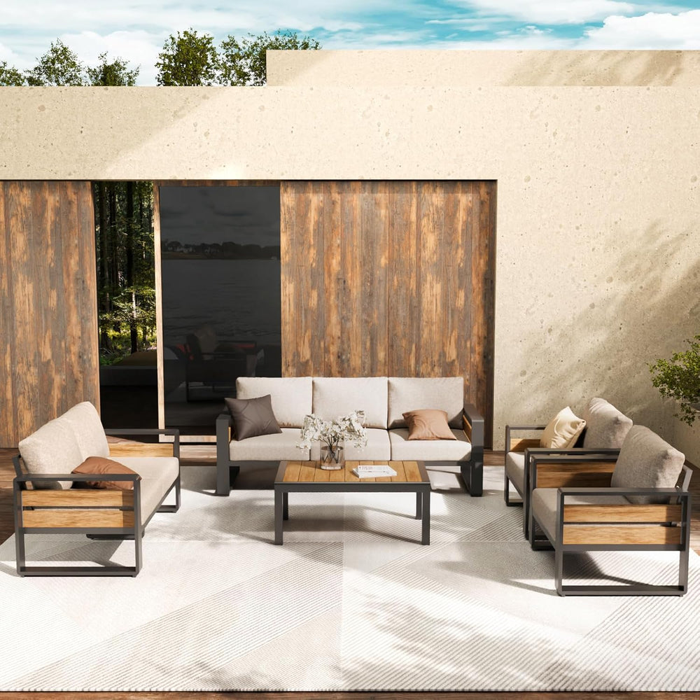 ZANDOR Aluminum Outdoor Patio Furniture-1 Pcs 3-Seat,Dark Gray
