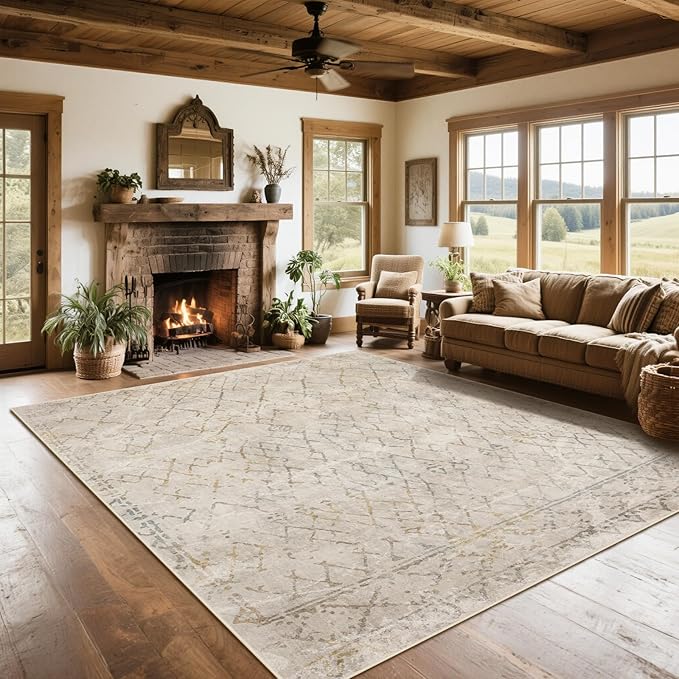 Washable Rugs 8x10 Area Rugs for Living Room, Dining Room- Large Ultra Soft by Srugn