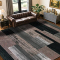 10x12 Washable Area Rugs for Living Room and Bedroom, Vintage Checkered Pattern by LIANLAM