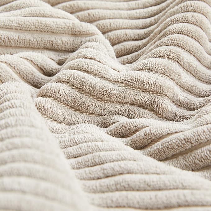 Fancy Homi 2 Packs Neutral Taupe Long Lumbar Decorative Throw Pillow Covers - Image 5