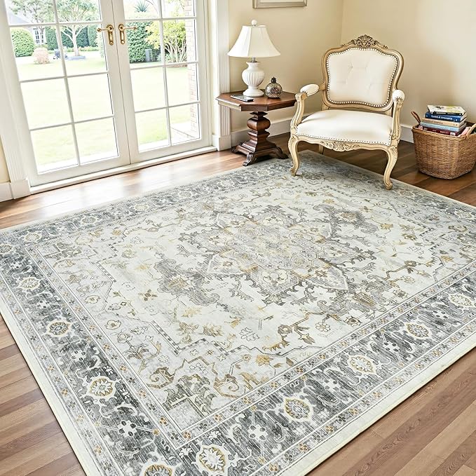 Lofus 5x7 Area Rugs for Living Room, Machine Washable Non-Slip Area Rug by Lofus