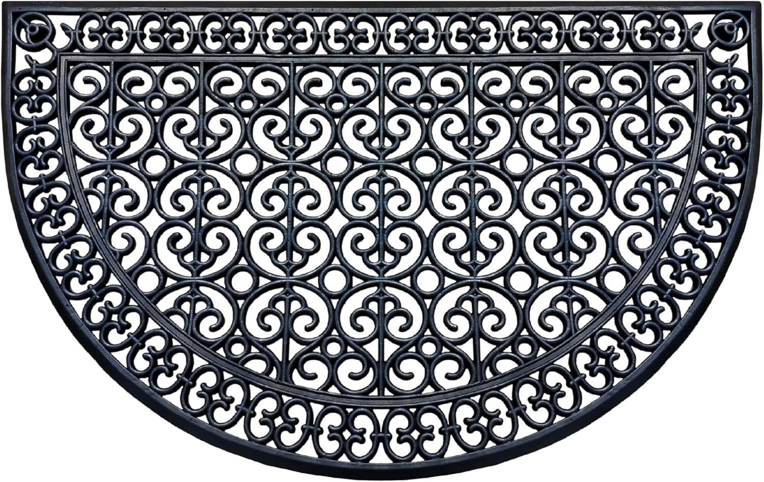 A1 Home Collections 18-LB Heavy Duty Rubber Doormat 30"×48" - Won't Blow Away | Outside Front Door Mat, Mud Dirt Scraper, Non-Slip Drainage Mat for Entryway Patio Garage, All-Weather, 100% Rubber Mats