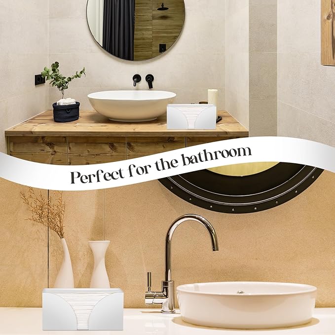 4Pack White Paper Towel Dispenser Countertop Acrylic Paper Towel Holder - Image 6