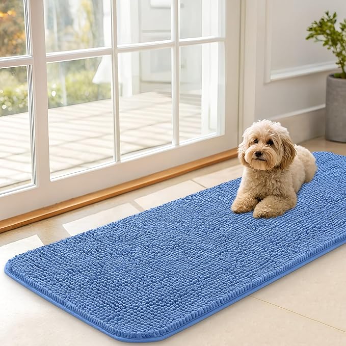 OLANLY Dog Door Mat for Muddy Paws 47x17, Absorbs Moisture and Dirt, Absorbent by OLANLY