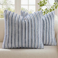 decorUhome Cozy Faux Fur Throw Pillow Covers 18x18 Set of 2 Decorative Soft by decorUhome